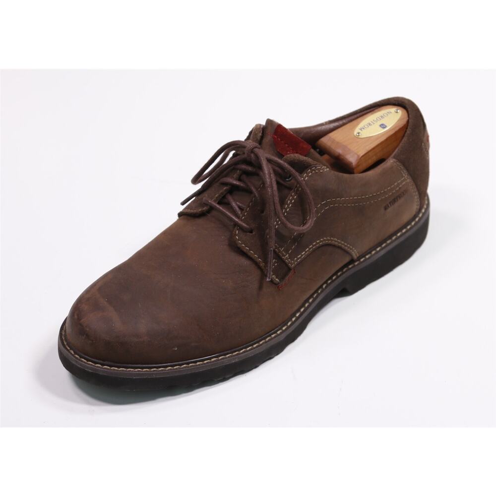 Dunham by New Balance RevLite Waterproof Brown Suede Oxford Shoes 9.5 D